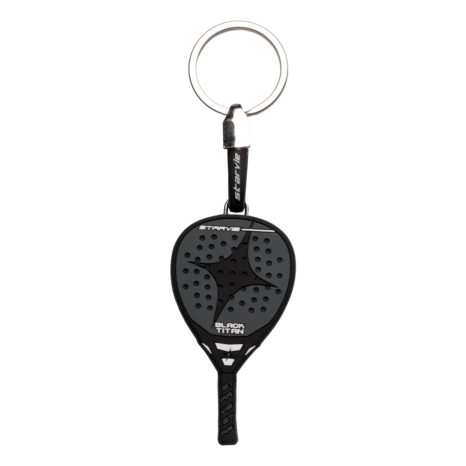 Starvie Padel Racket Keyring, Black Titan